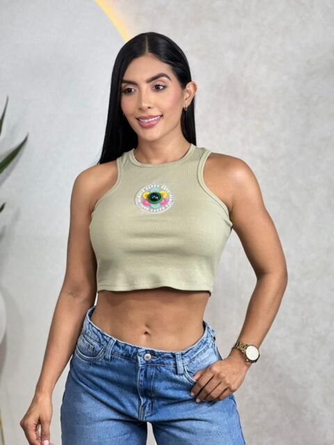 BASICA EN RIB CON APLIQUE DE FLOR